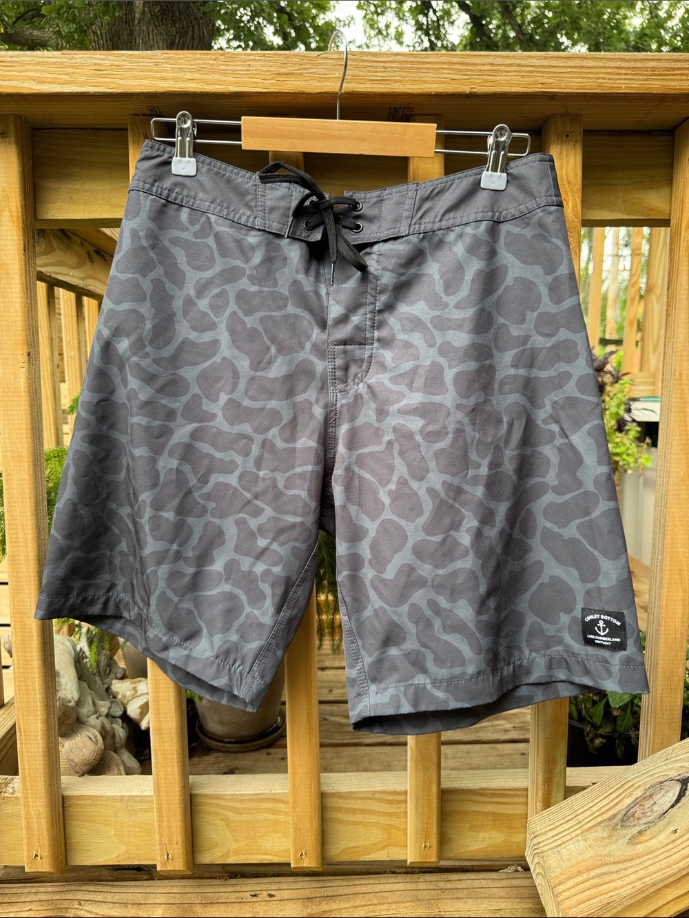 Men's Gray Lake Cumberland  Camouflage Swim Trunks